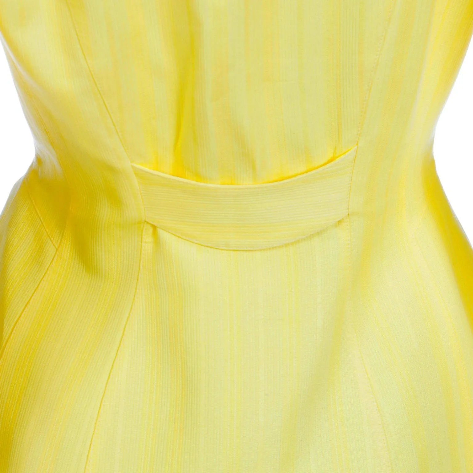 1990s Thierry Mugler Paris Vintage Yellow Jacket and Black Pencil Skirt Suit