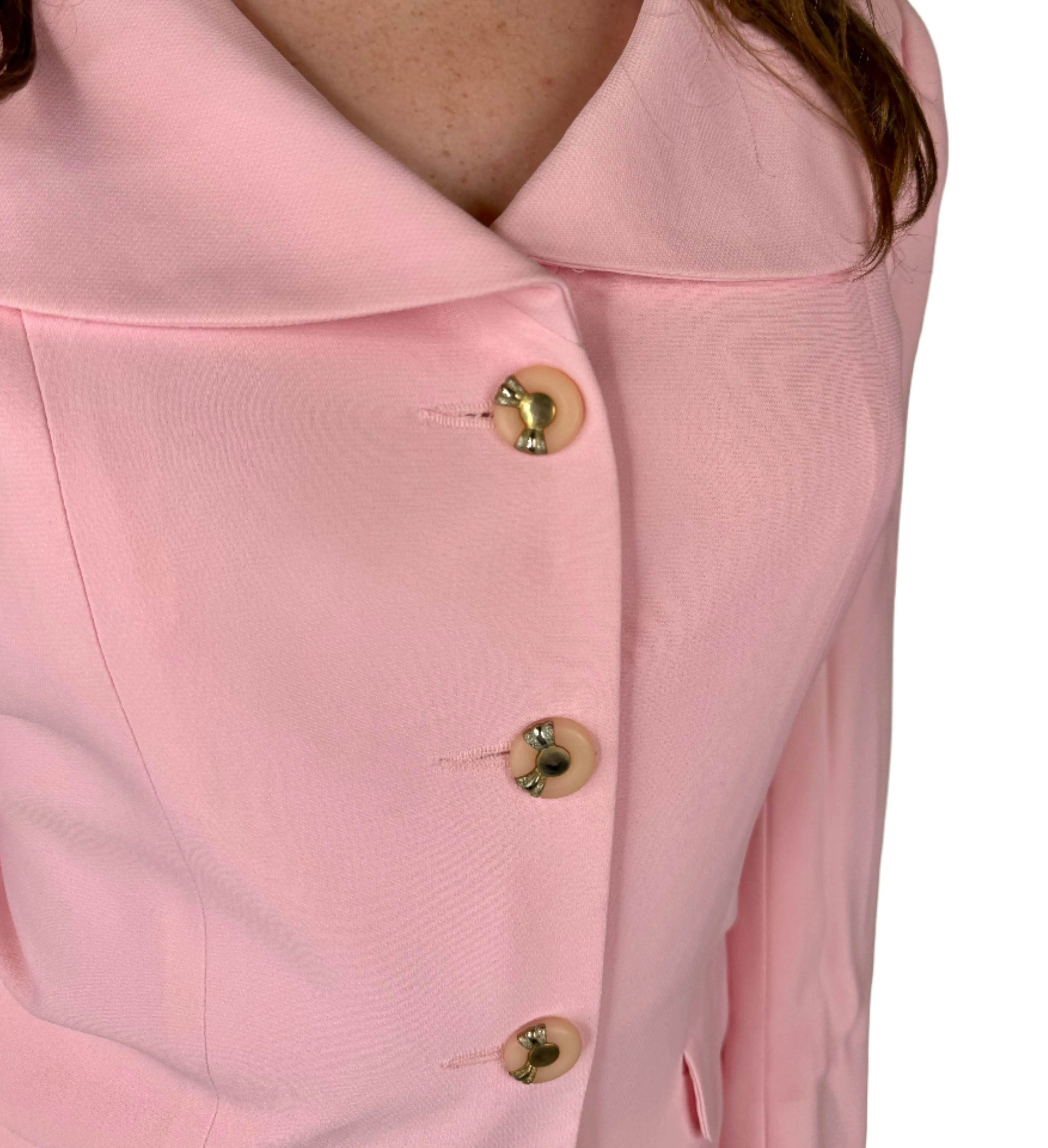 Baby Pink Blazer & Mini Skirt Set 1990s