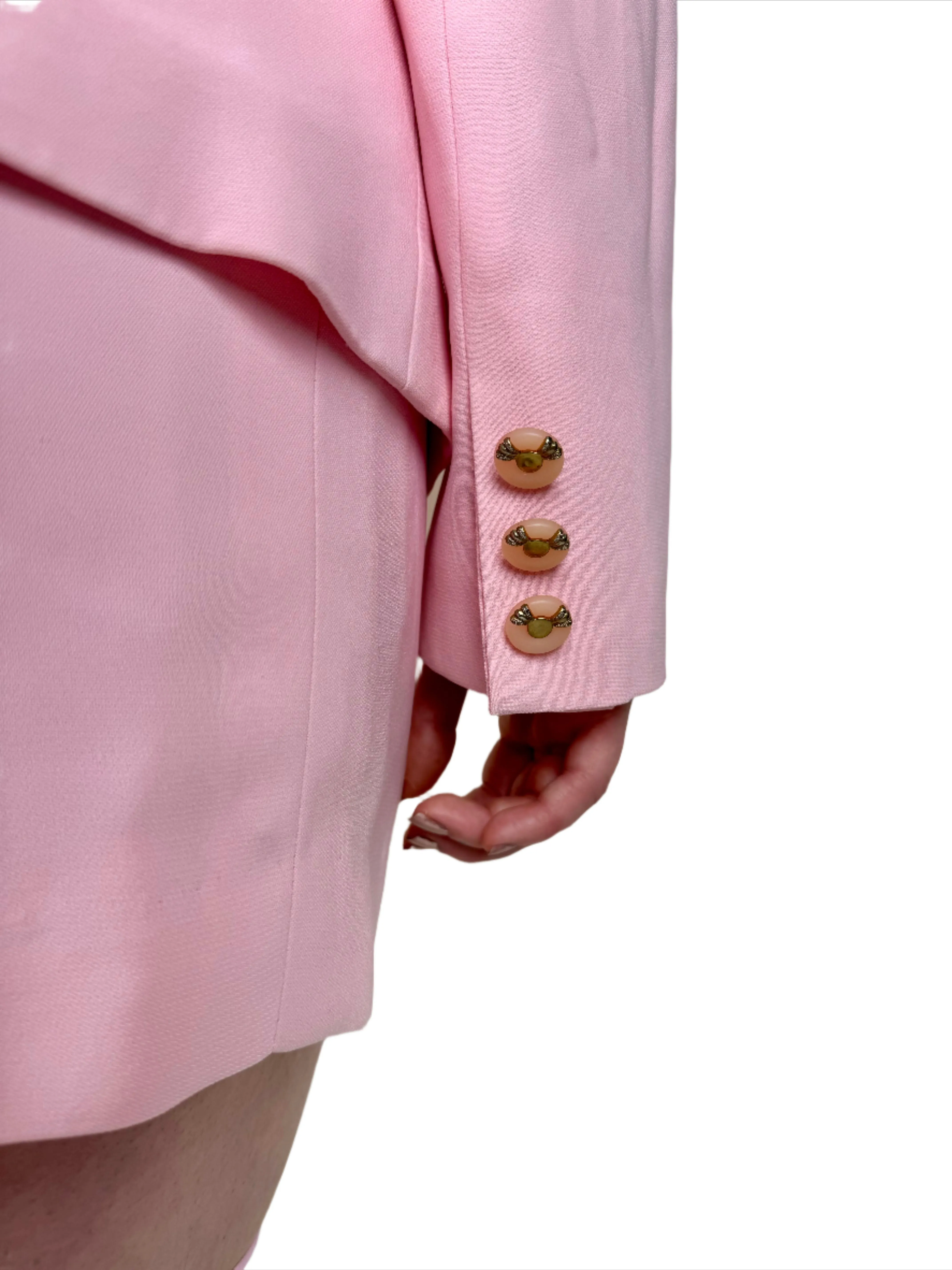 Baby Pink Blazer & Mini Skirt Set 1990s
