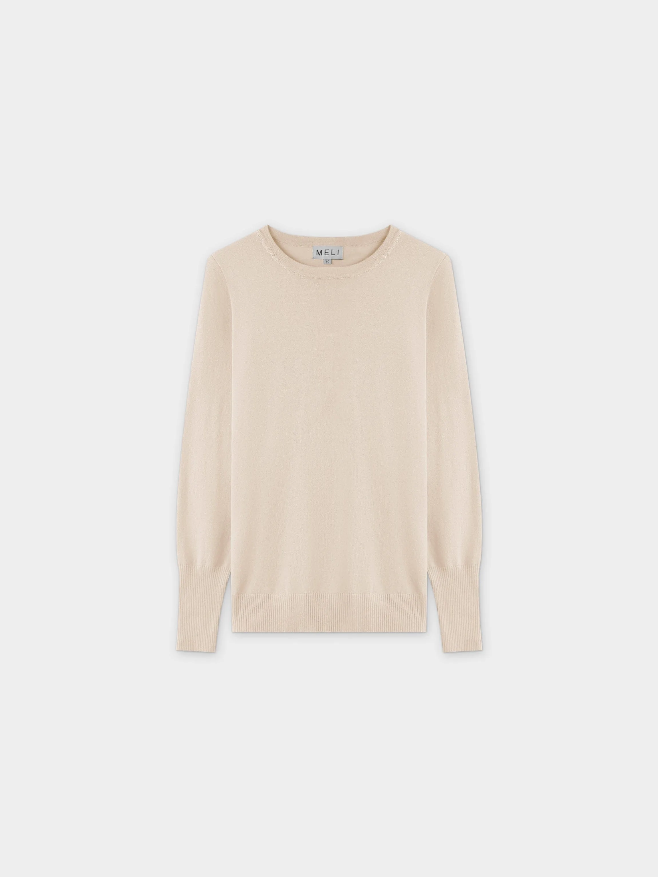 Basic Crew Sweater LS-Ivory