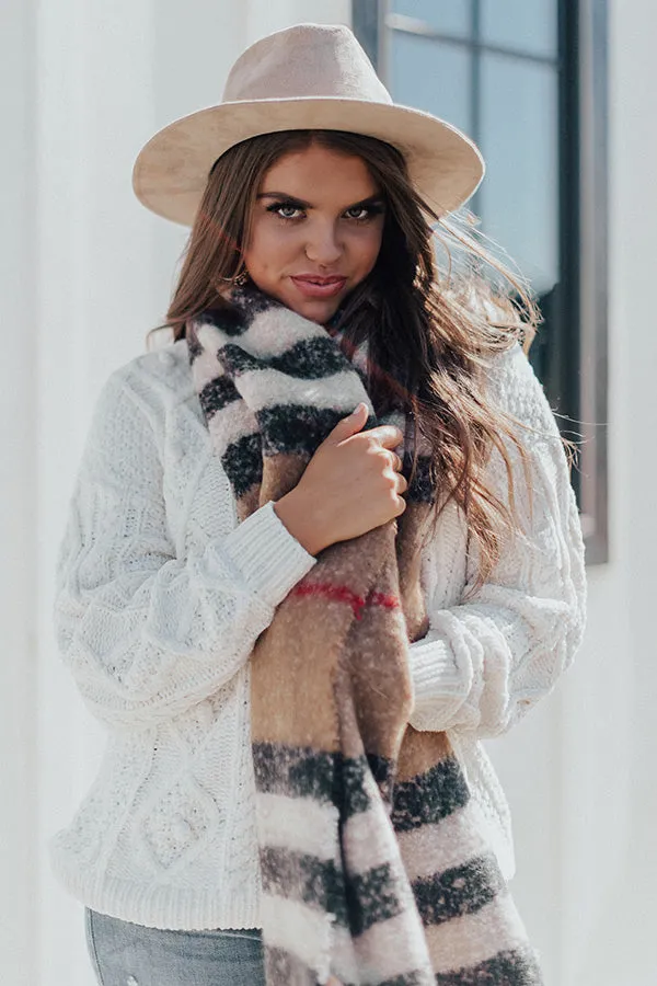 Better In The Snow Scarf In Brown
