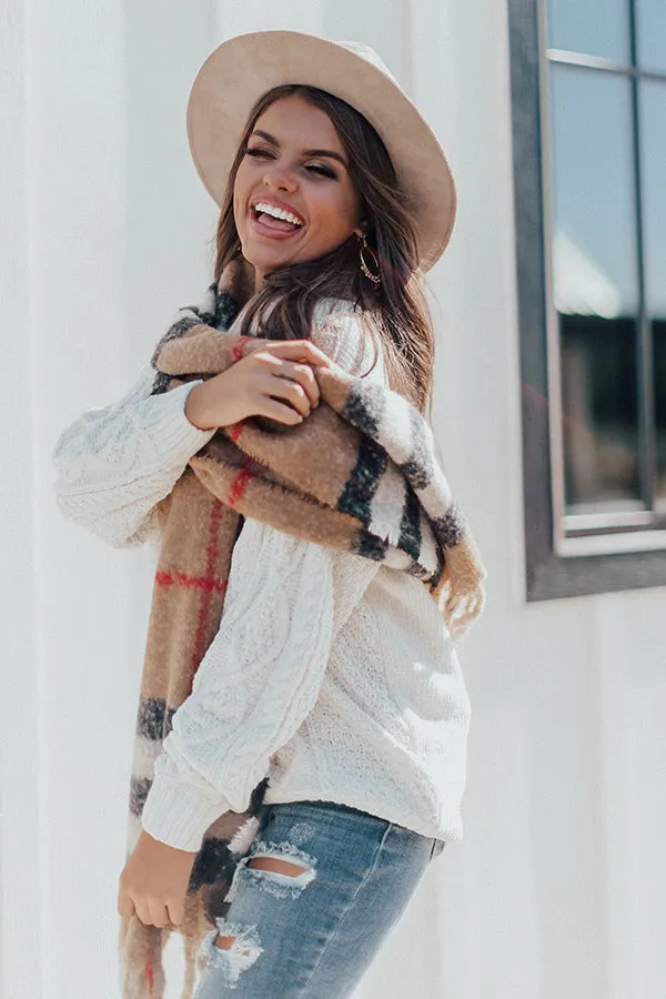Better In The Snow Scarf In Brown