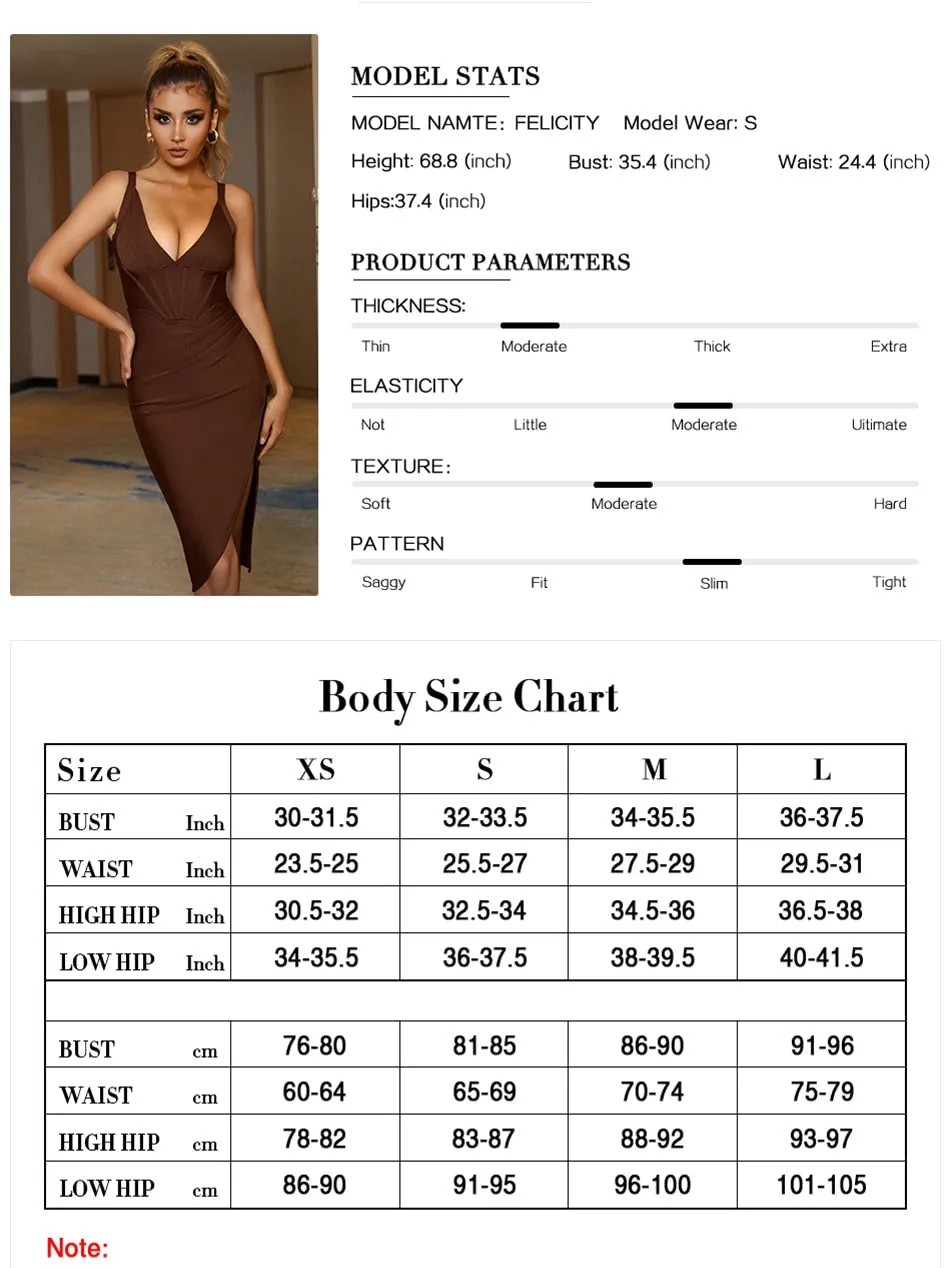 Brown Bandage Dress