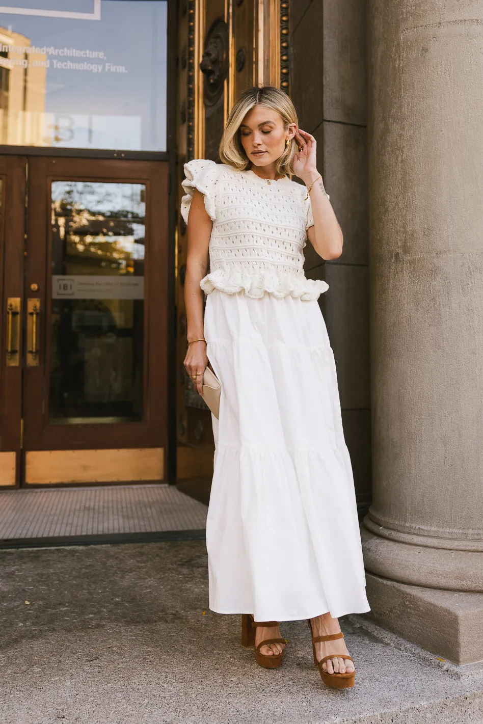 Carey Maxi Dress in Cream - FINAL SALE