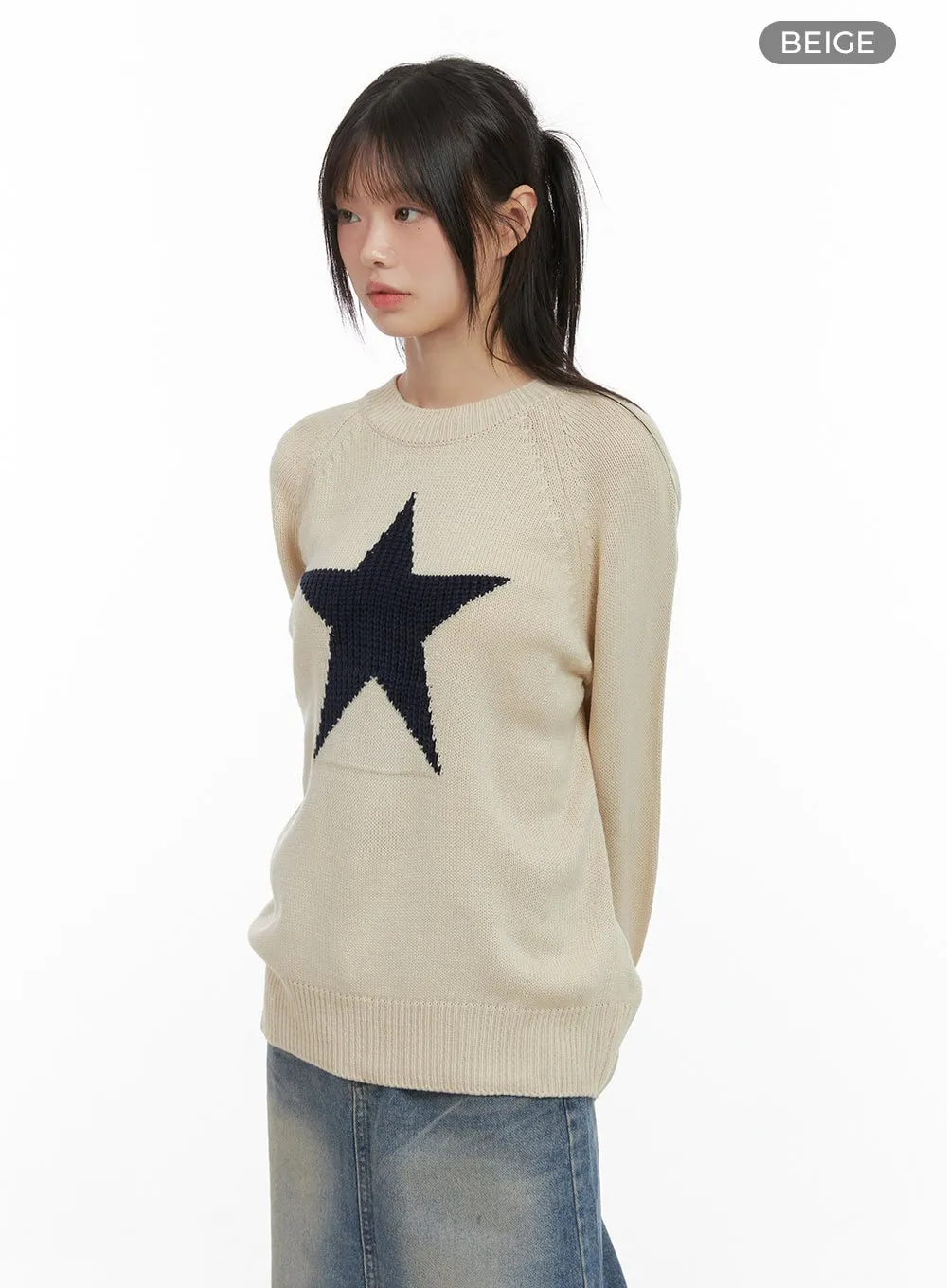 Casual Oversized Raglan Sweater CS412
