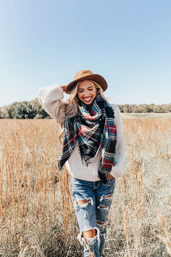 Chilly Situation Plaid Blanket Scarf
