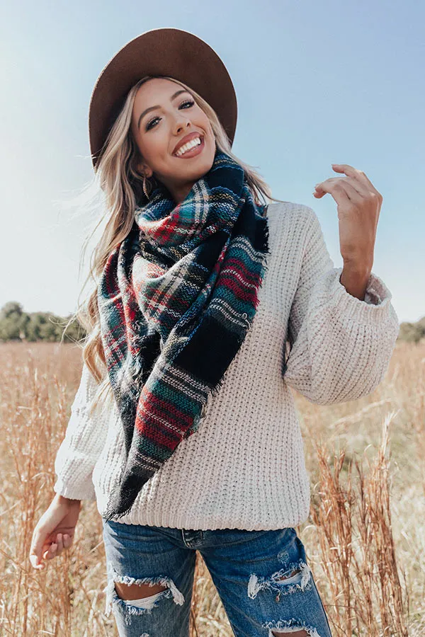 Chilly Situation Plaid Blanket Scarf