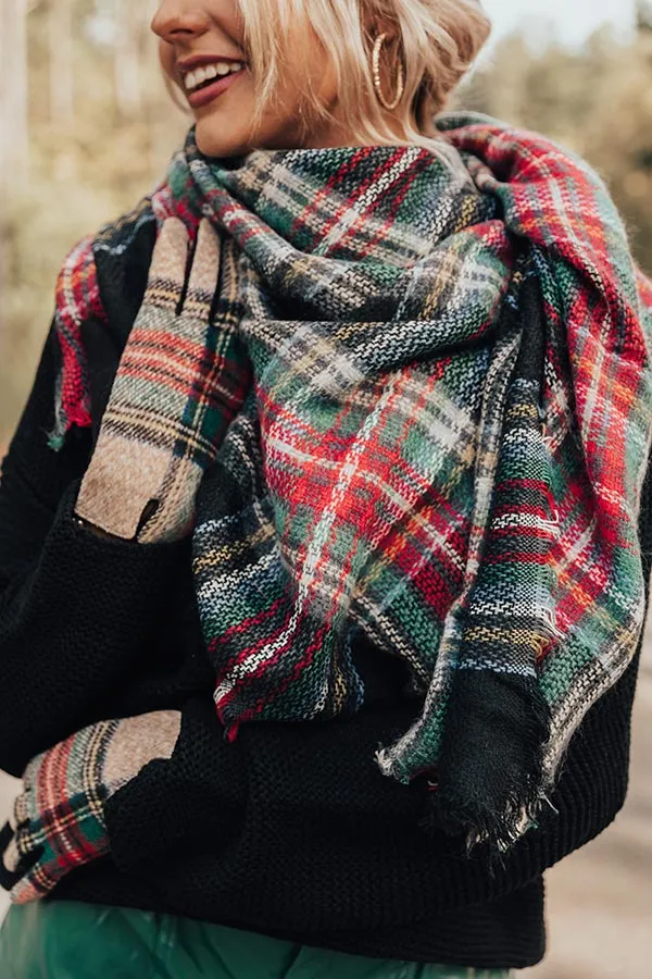 Chilly Situation Plaid Blanket Scarf