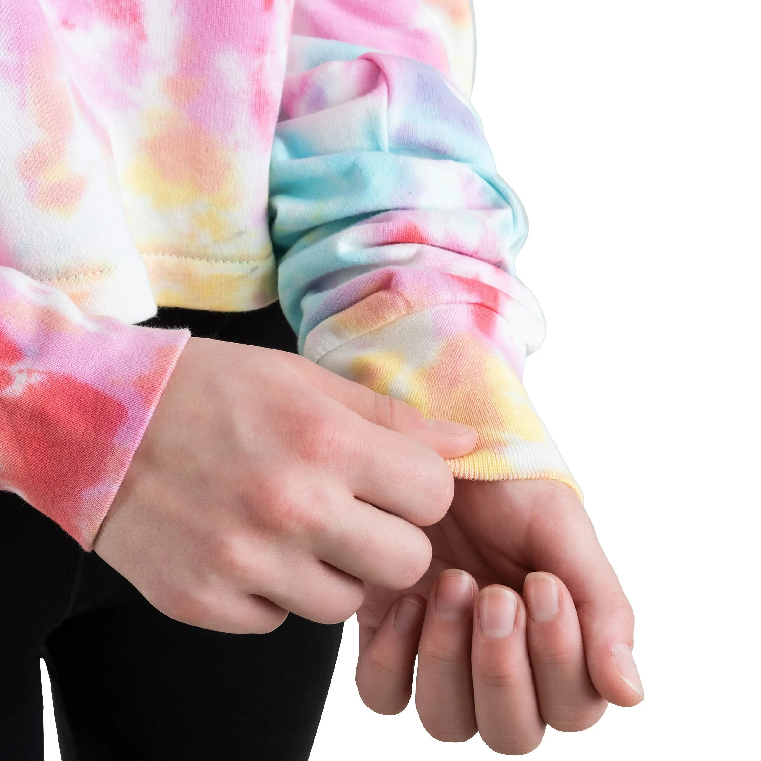 Denver Broncos NFL Womens Pastel Tie-Dye Blast Cropped Sweater