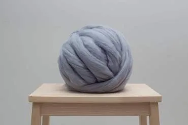 DIY Hand Knit Kit, Lap Throw 30x50 in, Merino wool