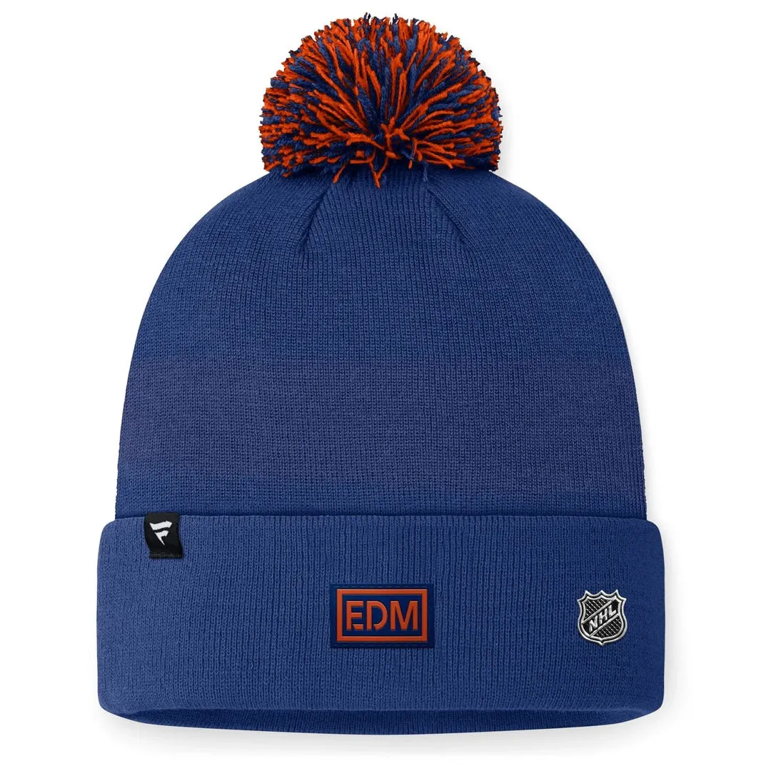 Fanatics Men's NHL Edmonton Oilers 2024 Draft Cuffed Pom Knit Toque