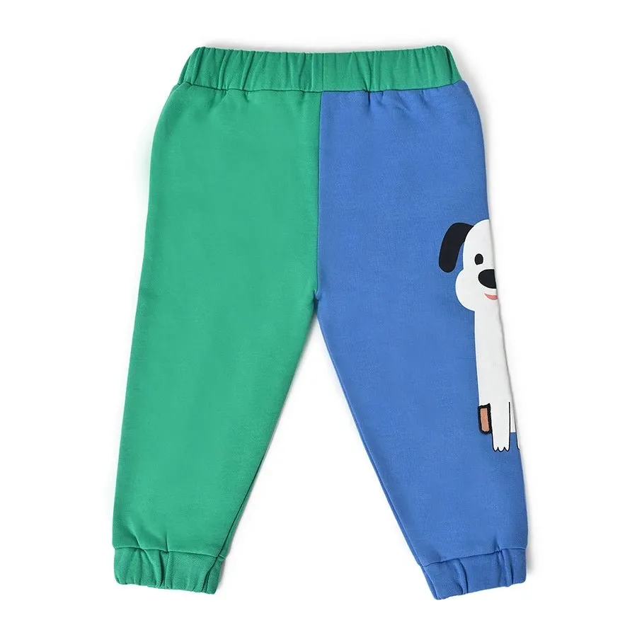 Farm Friends Blue Color Block Sweatshirt & Pajama Set