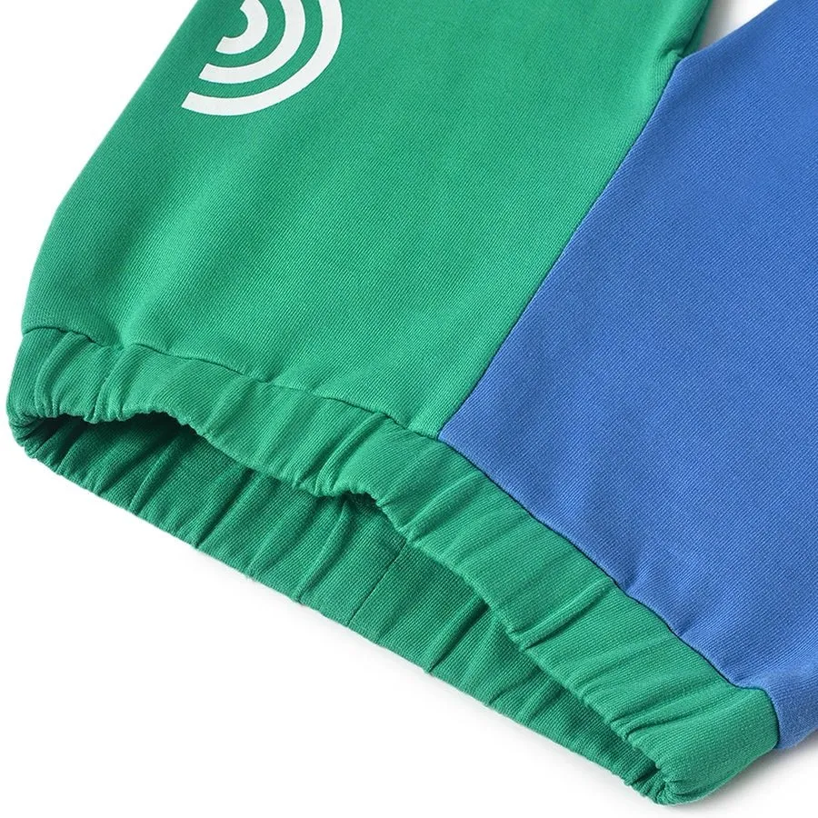 Farm Friends Blue Color Block Sweatshirt & Pajama Set