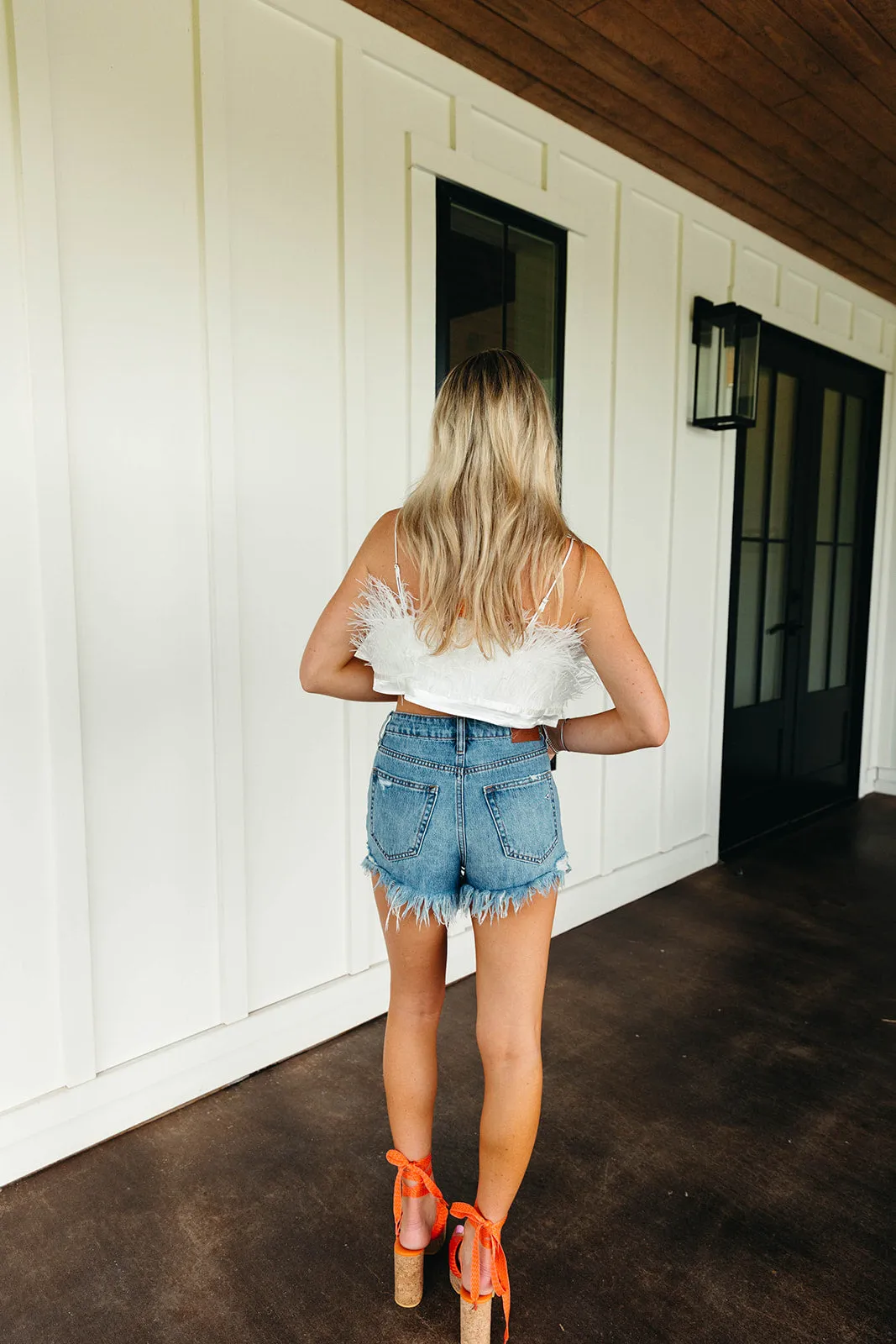 Found Feathers Tank - White
