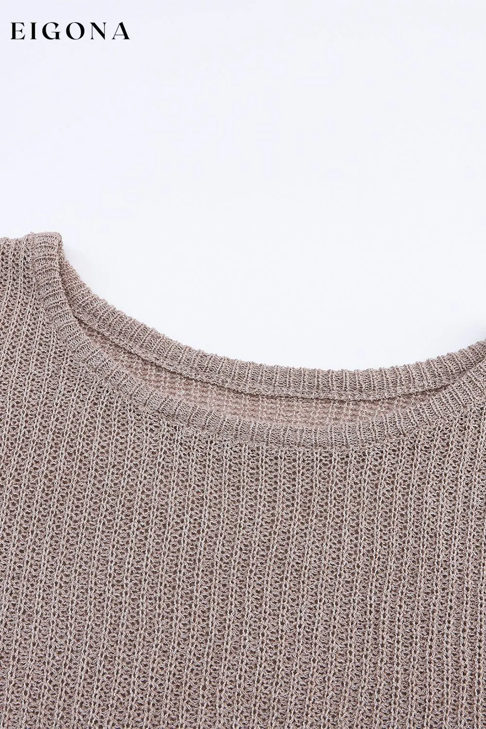 Gray Slouchy Dolman Sleeve High Low Sweater