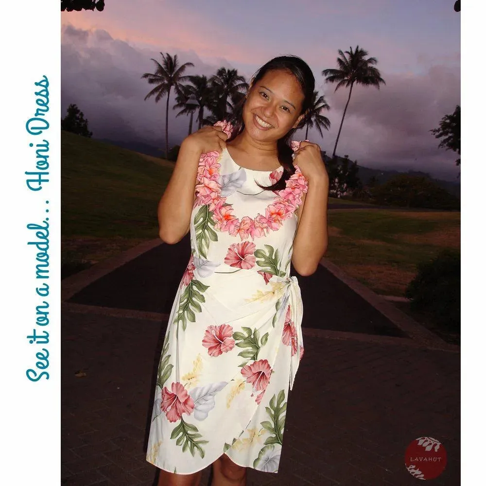 Honeymoon Blue Honi Hawaiian Dress
