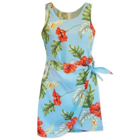Honeymoon Blue Honi Hawaiian Dress
