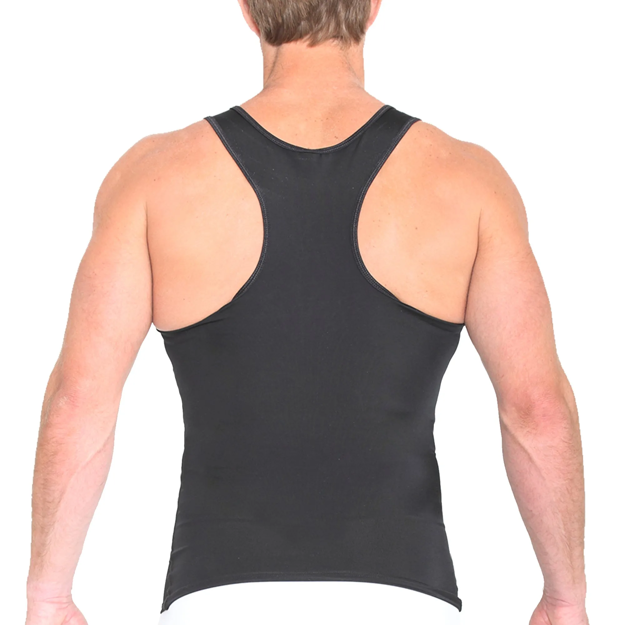Insta Slim Racerback Tank with Front Panel Belt 1TRBB021