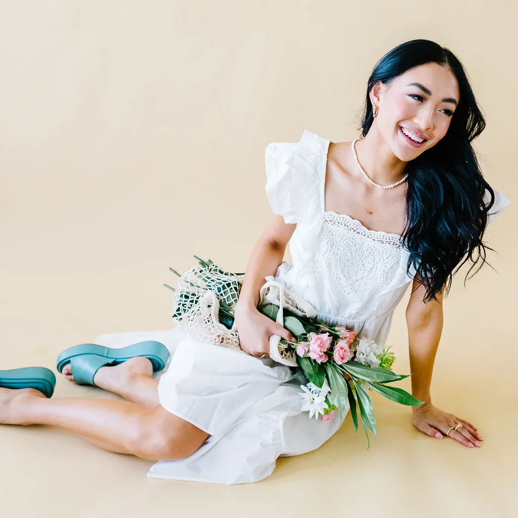 Kensington Lace Detail Maxi in Ivory
