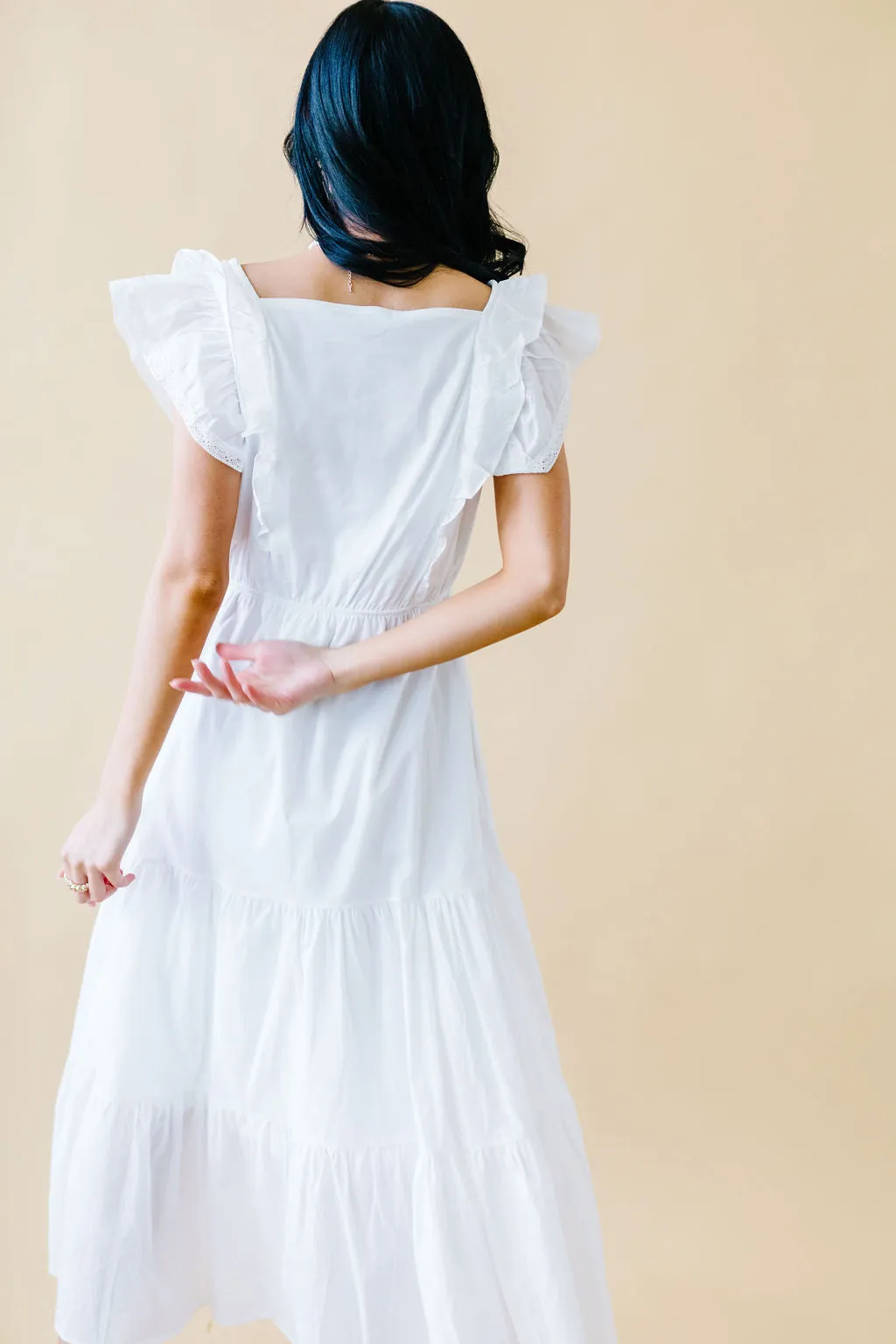 Kensington Lace Detail Maxi in Ivory