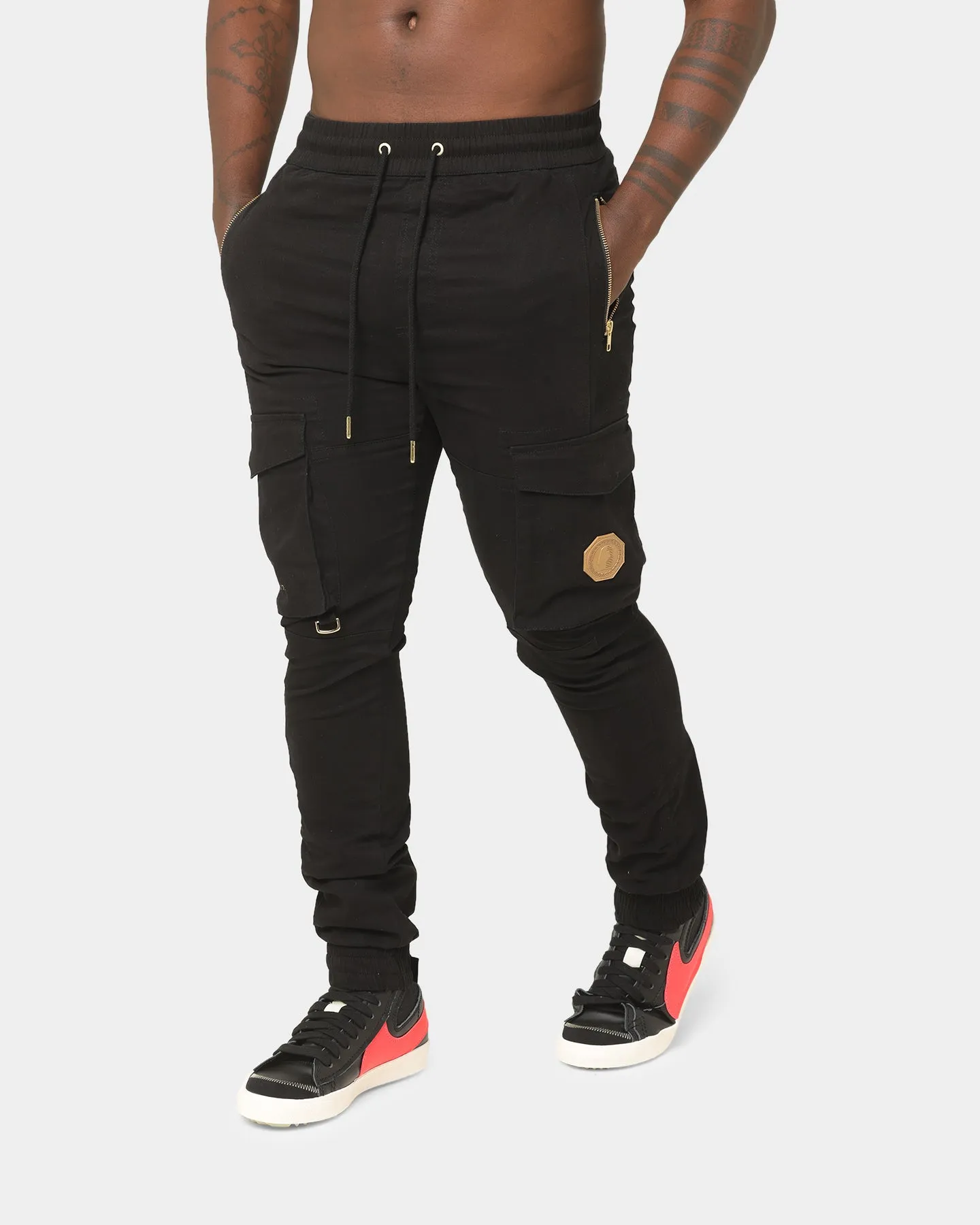 Last Kings Metallic Joggers Black