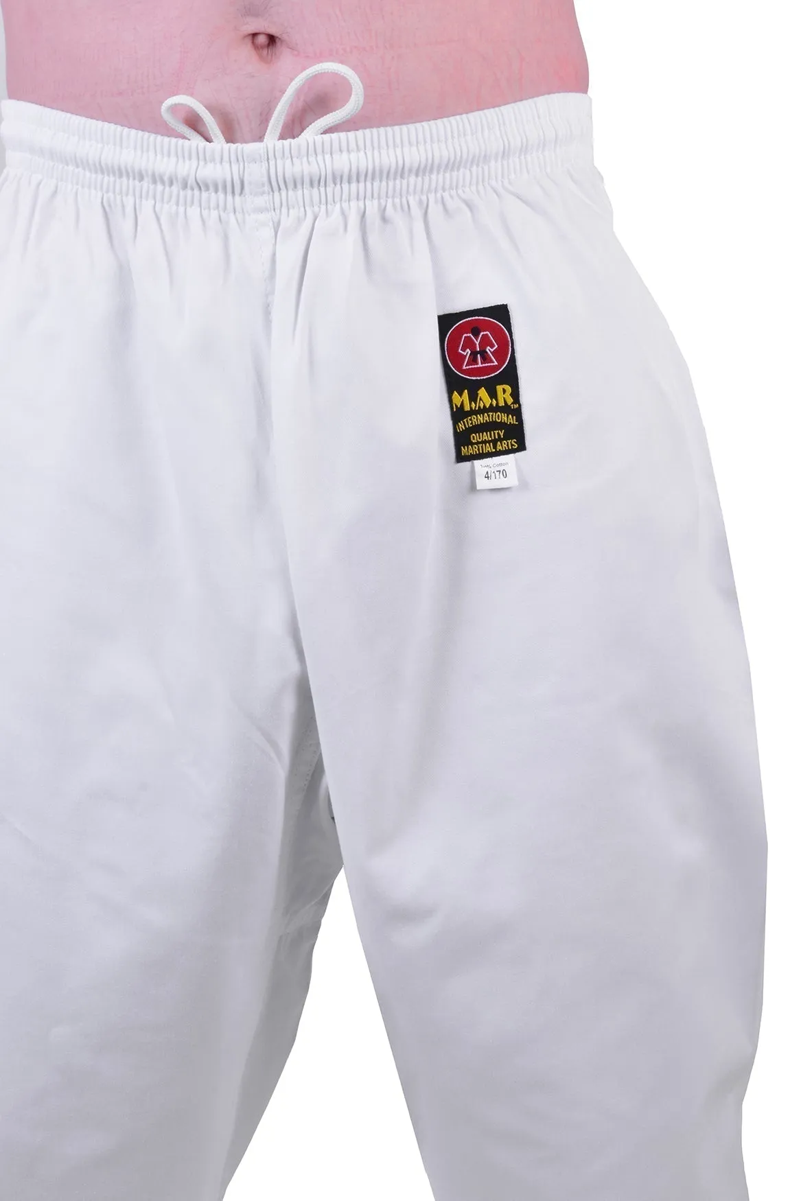 MAR-001B | Traditional White Karate Student Uniform Gi (8.5oz Fabric)   FREE BELT