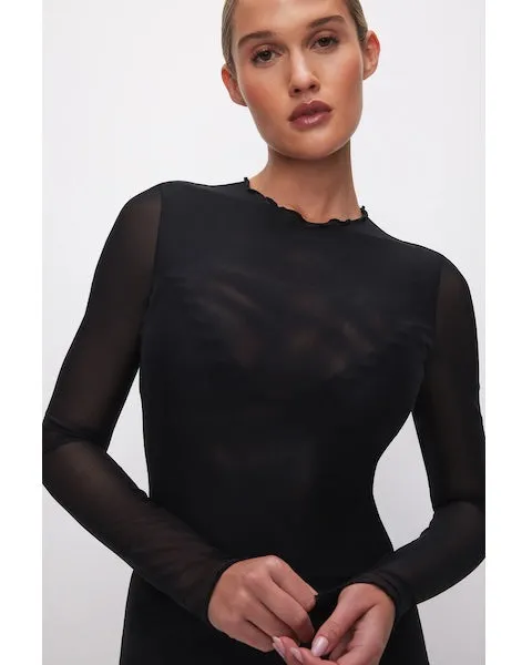 Mesh Long Sleeve Maxi