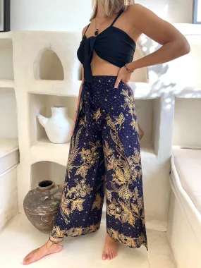 Midnight Purple Wrap Around Trousers