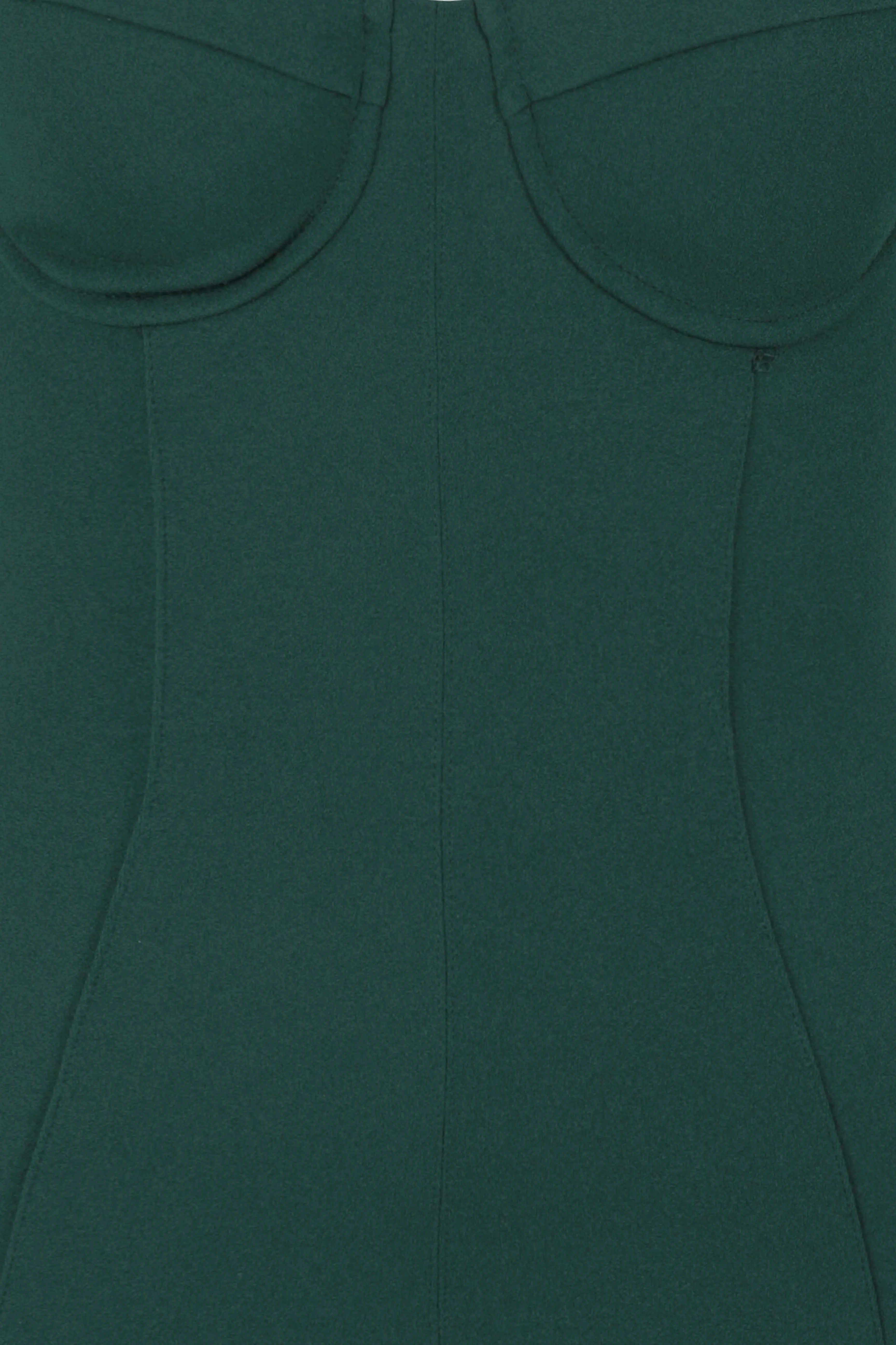 Milani Green Sheer Mesh Net Long Sleeve Bustier Bodycon Mini Dress