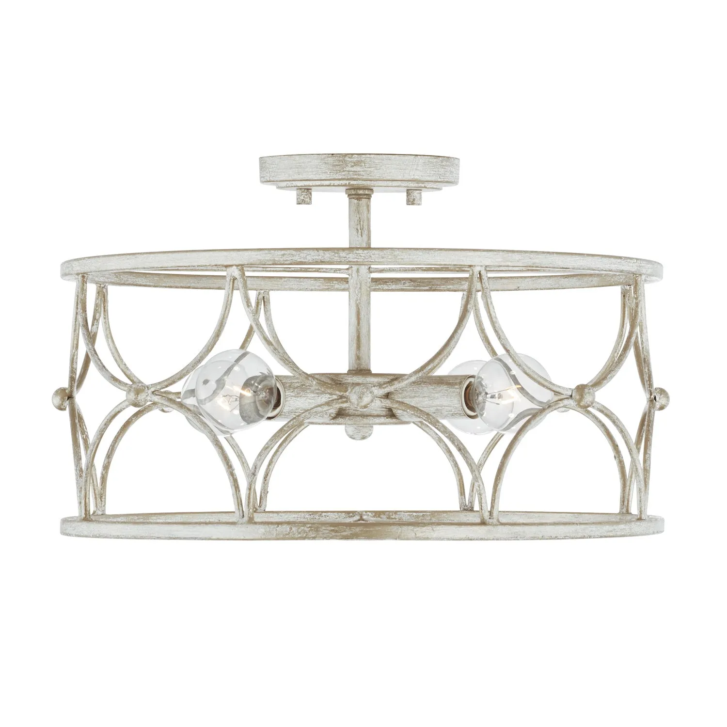 Ricci 4-Light Semi-Flush Mount in Winter White