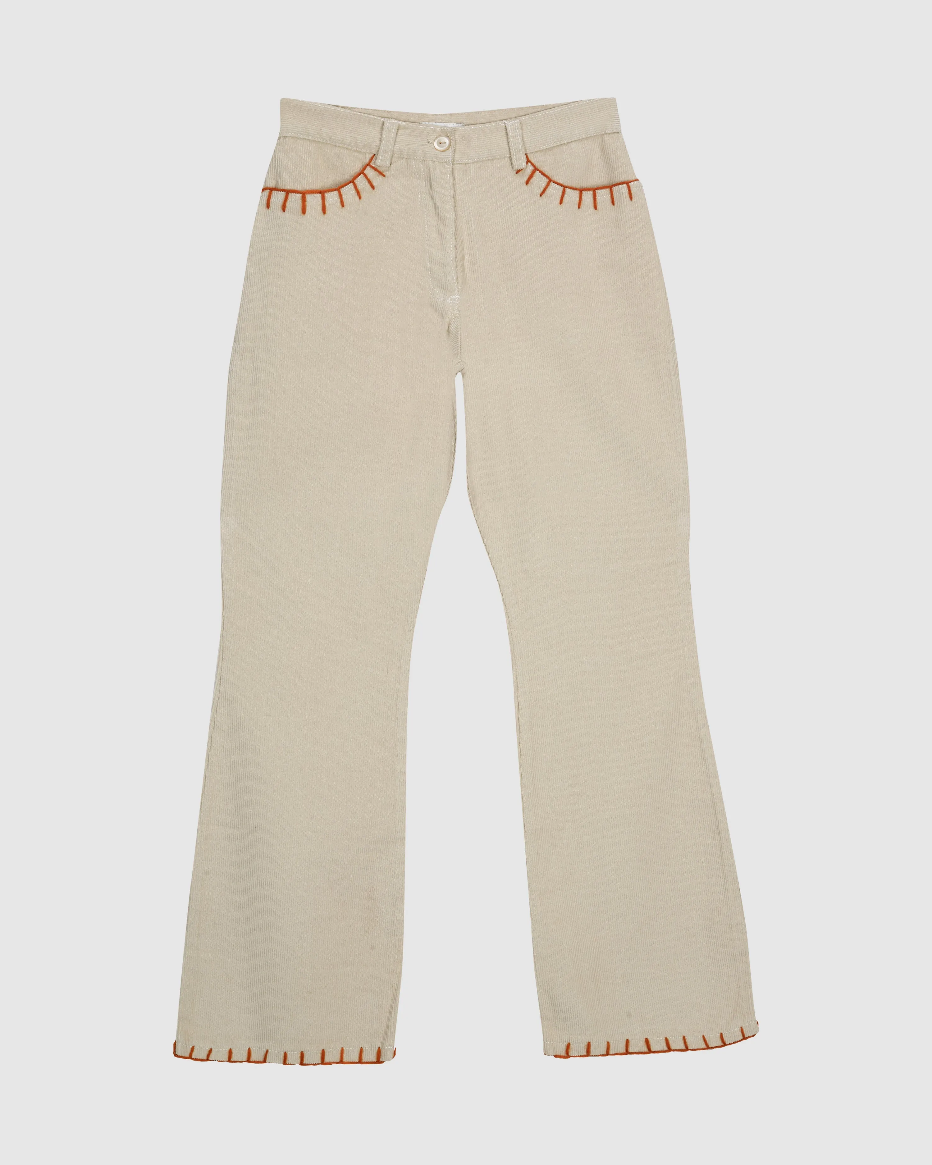 RUBI TROUSERS IN ECRU CORDUROY