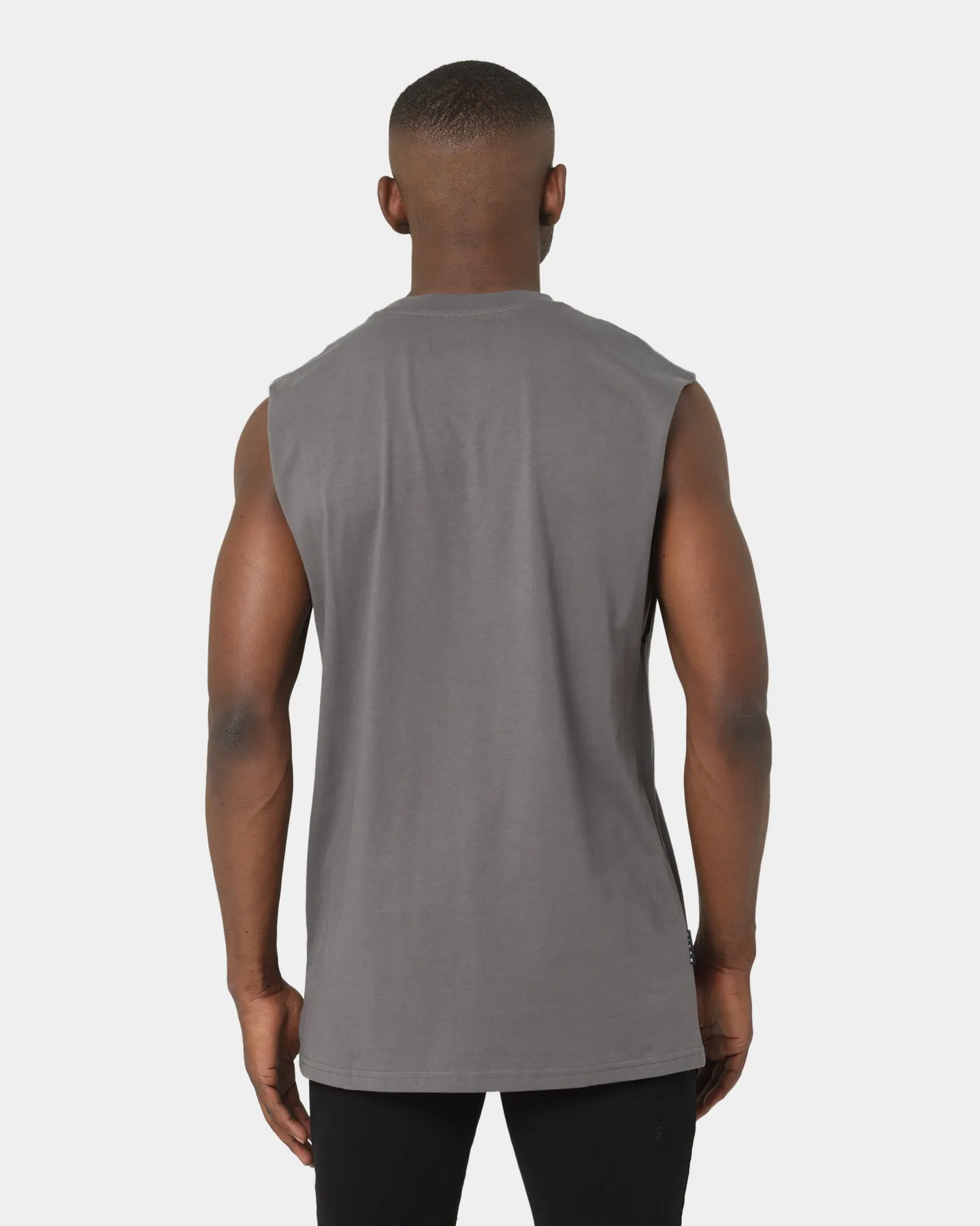 Saint Morta Kingdom Retro Muscle T-Shirt Off Dark Grey