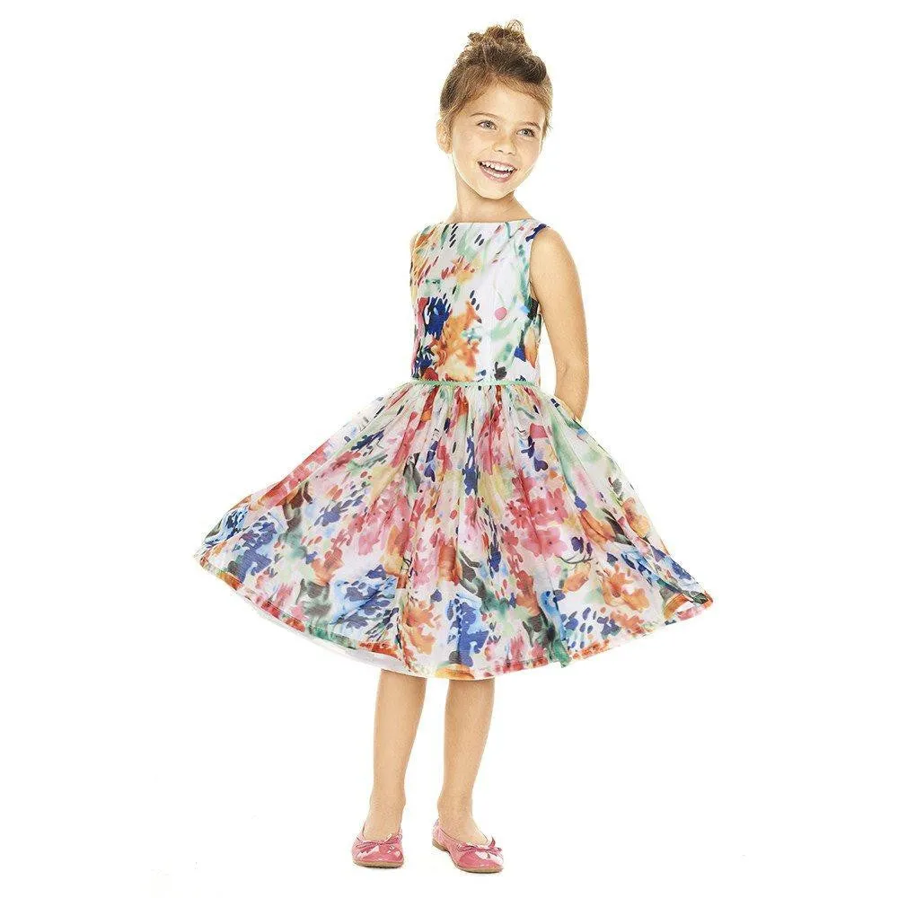 Sandrine Watercolor Floral Dress