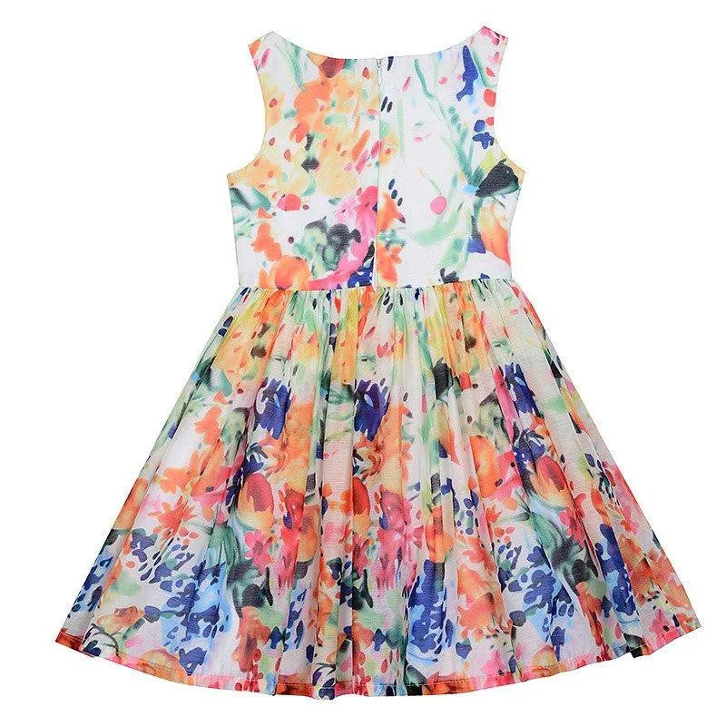 Sandrine Watercolor Floral Dress