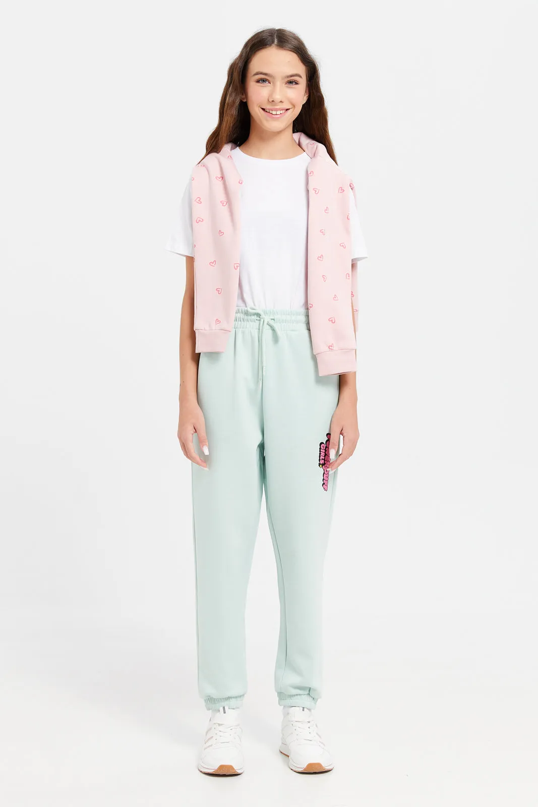 Senior Girls Mint Tracks Pants
