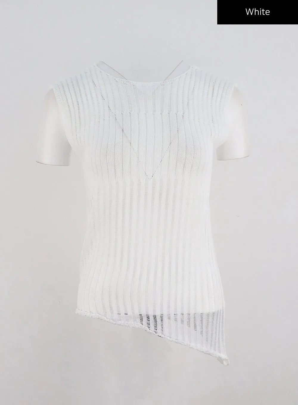 Sleeveless Mesh Knit Top CG304
