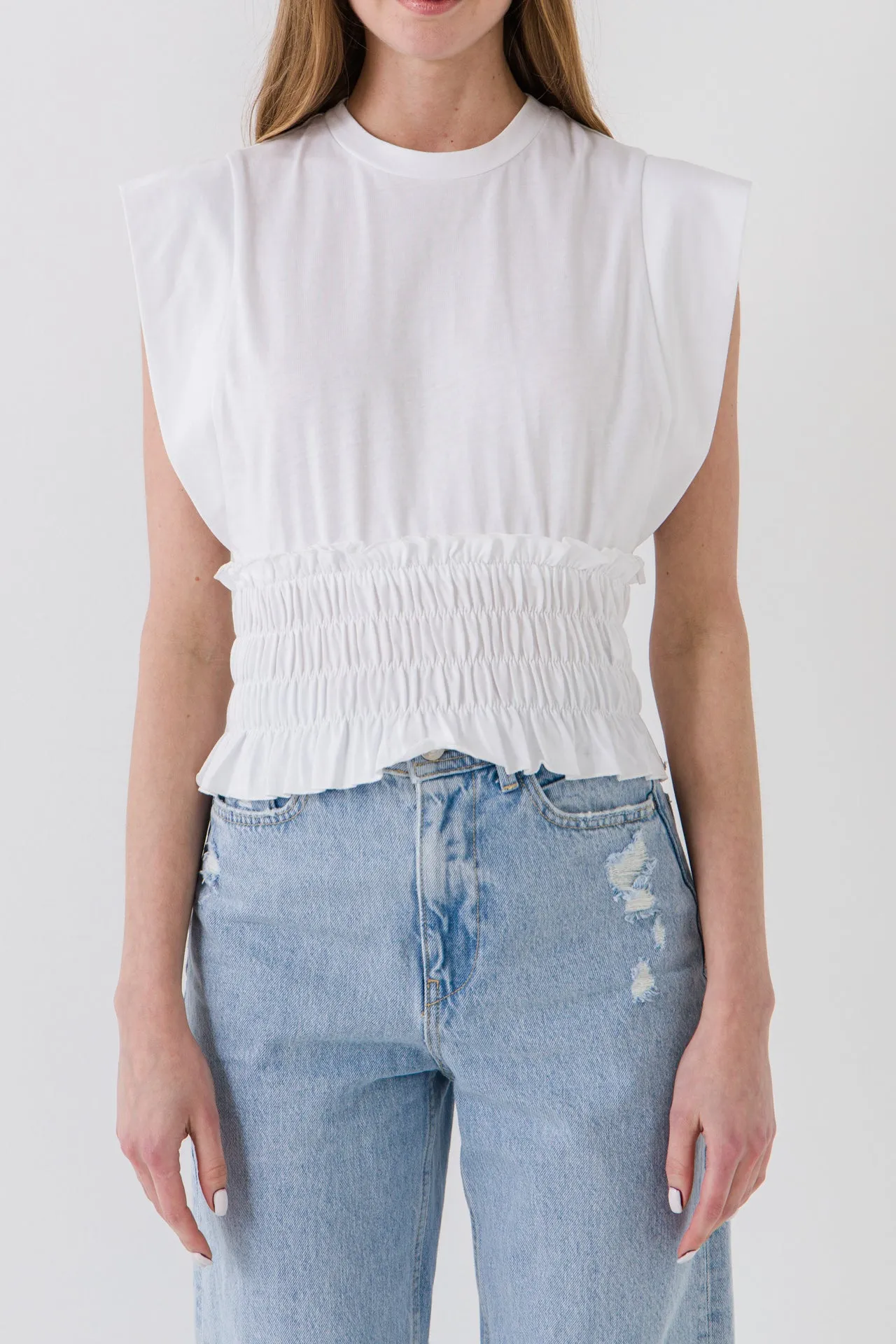 Smocked Waist T-Shirt