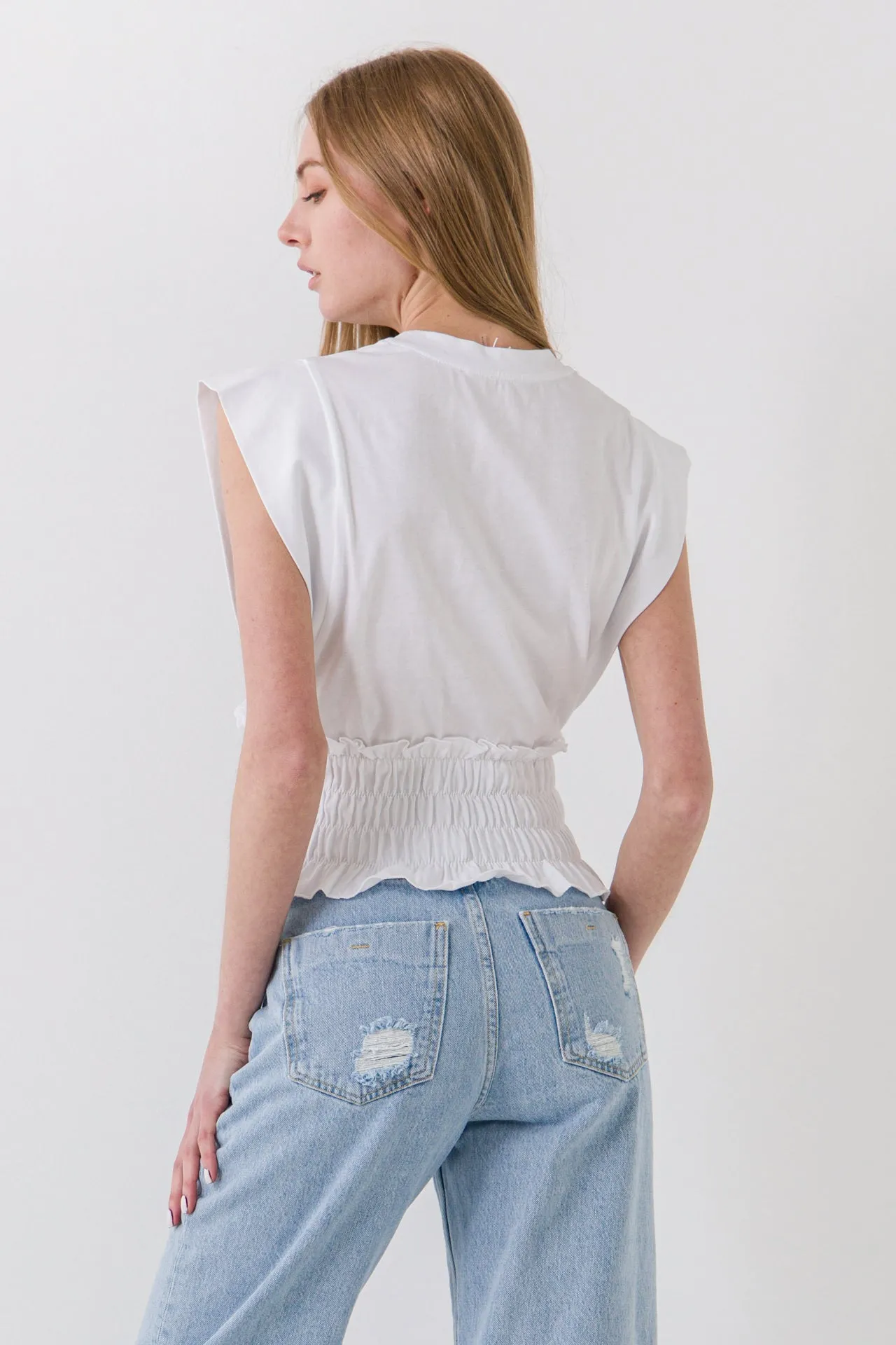 Smocked Waist T-Shirt