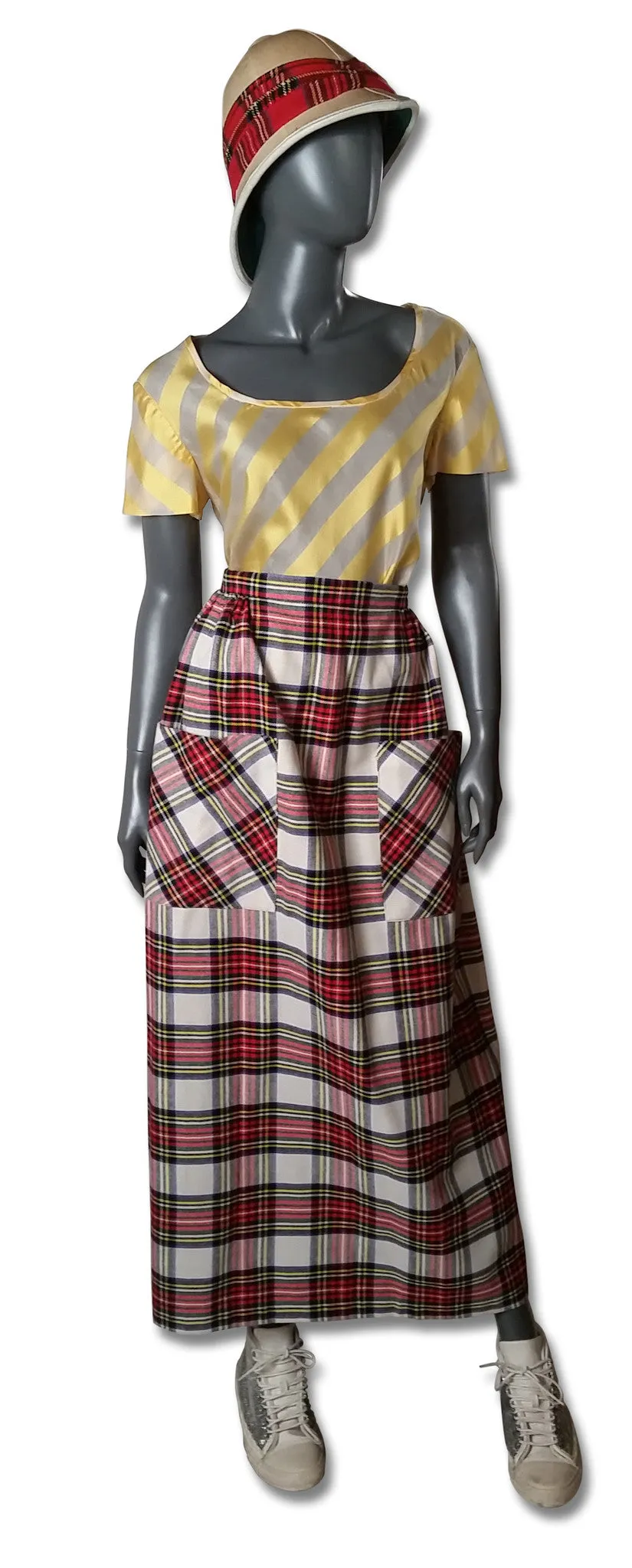 Stewart Dress Tartan Maxi Skirt, 1970s