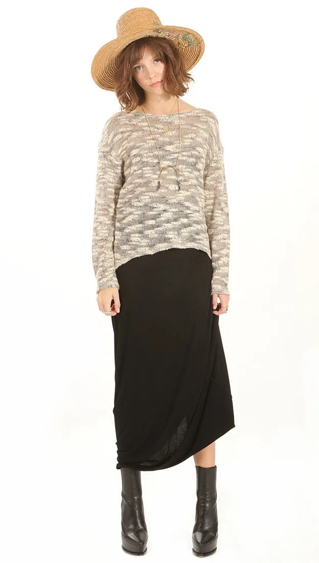 Sugar Lips Lazy Day Asymmetrical Hem Textured Sweater