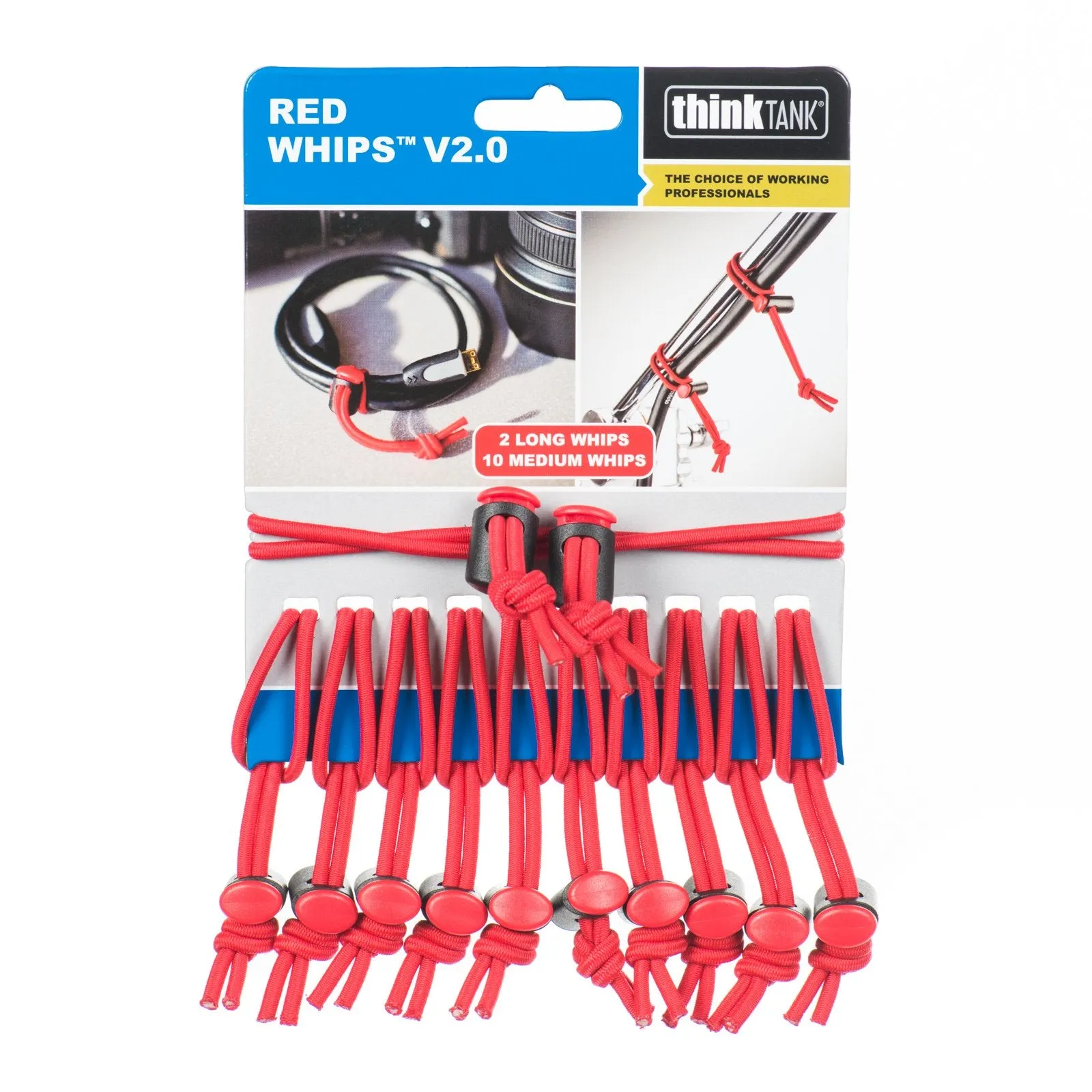 Think Tank Red Whips V2.0 Elastic Cable Ties