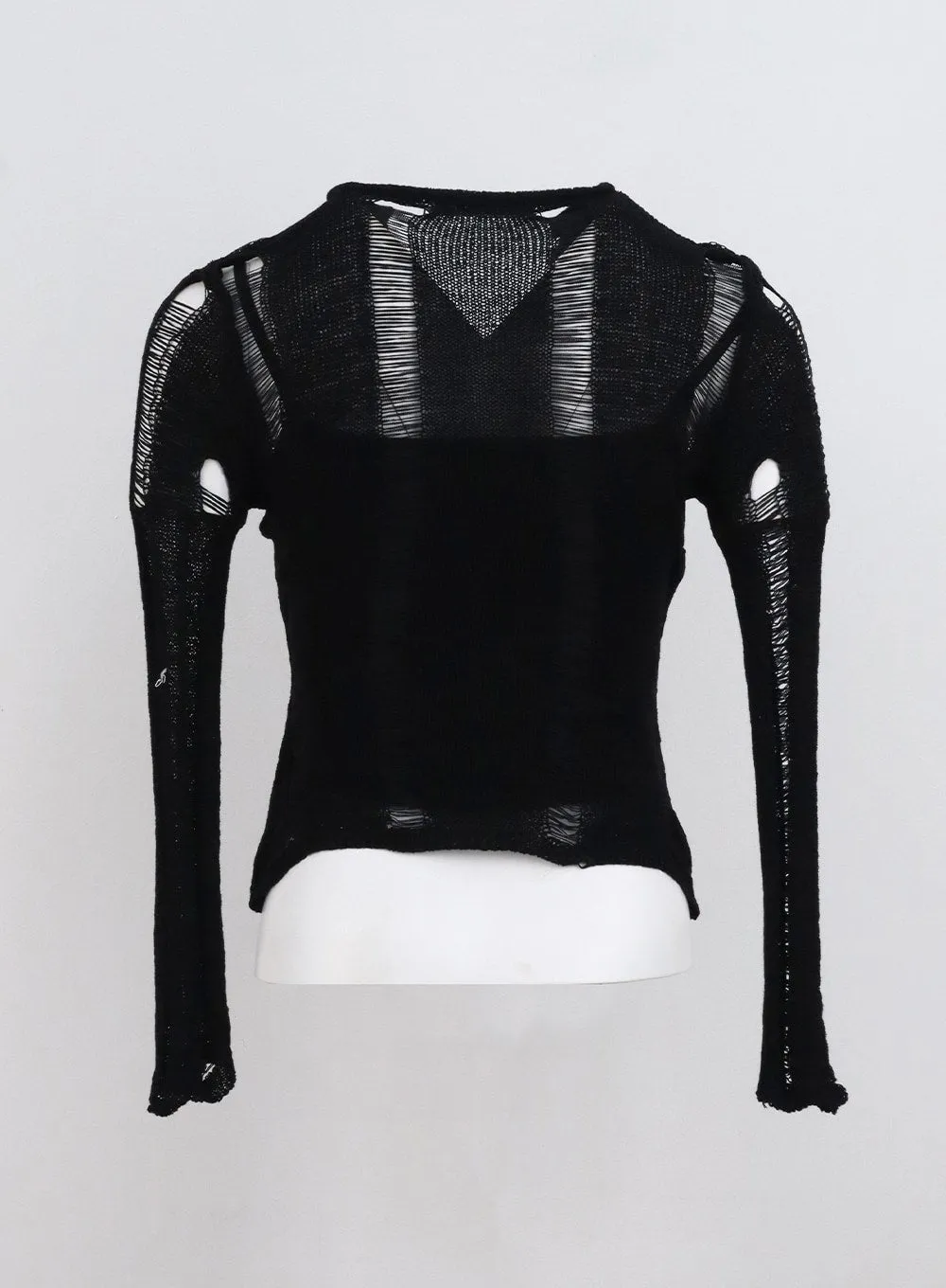 Top And Ripped Cardigan Set CL327