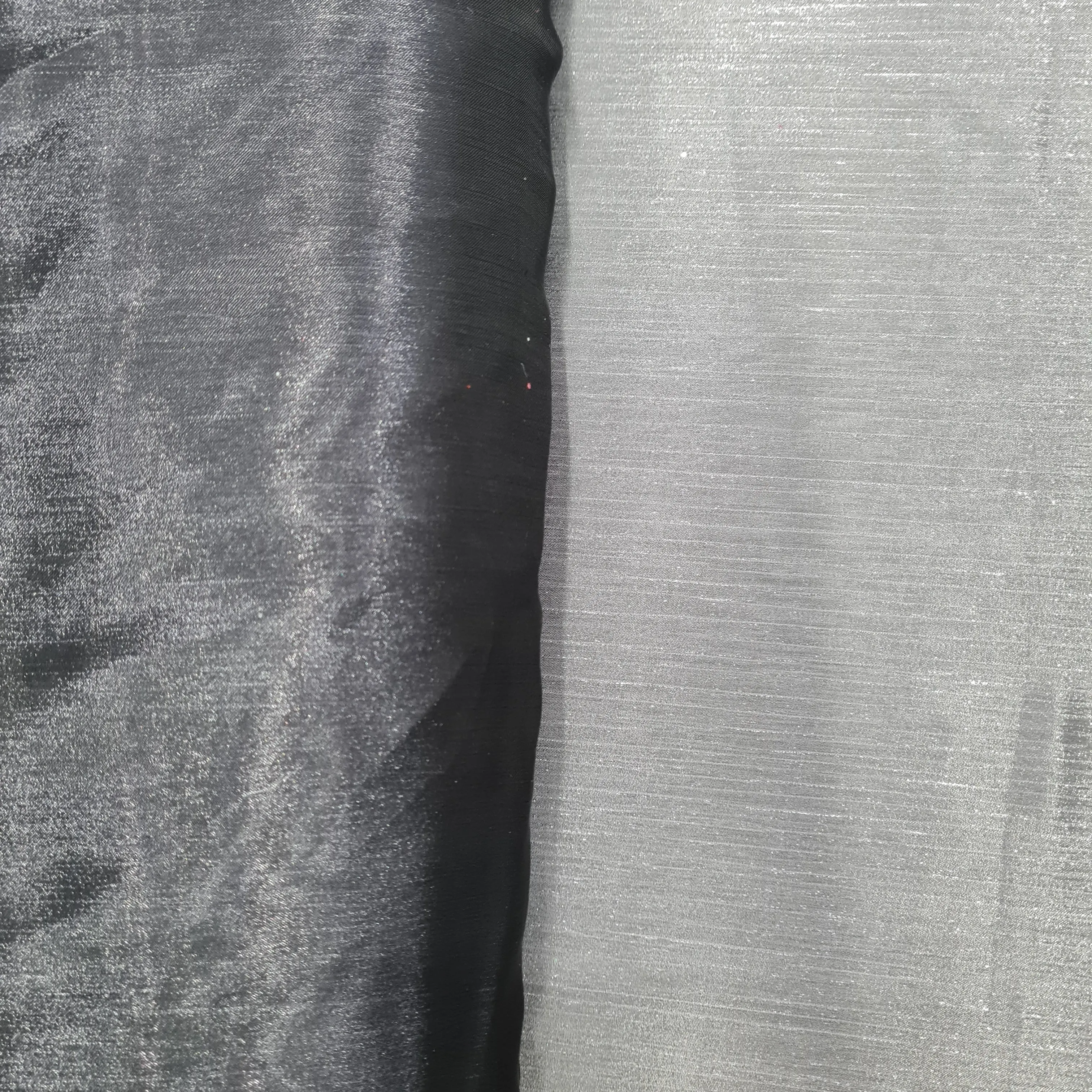 Wine & Grey Ombre Solid Imported Organza Fabric