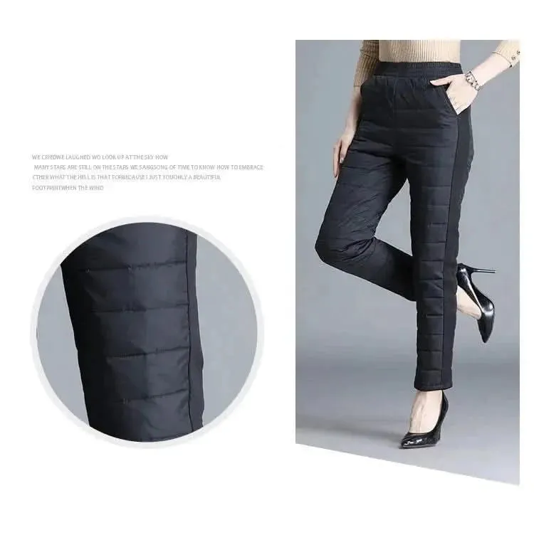 Winter 90% Duck Down Thicken Harem Pants for Women