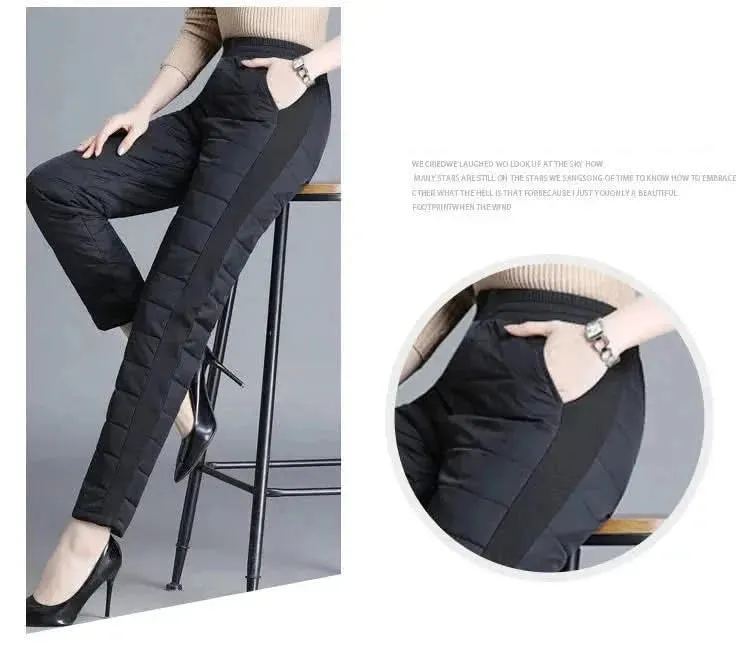 Winter 90% Duck Down Thicken Harem Pants for Women