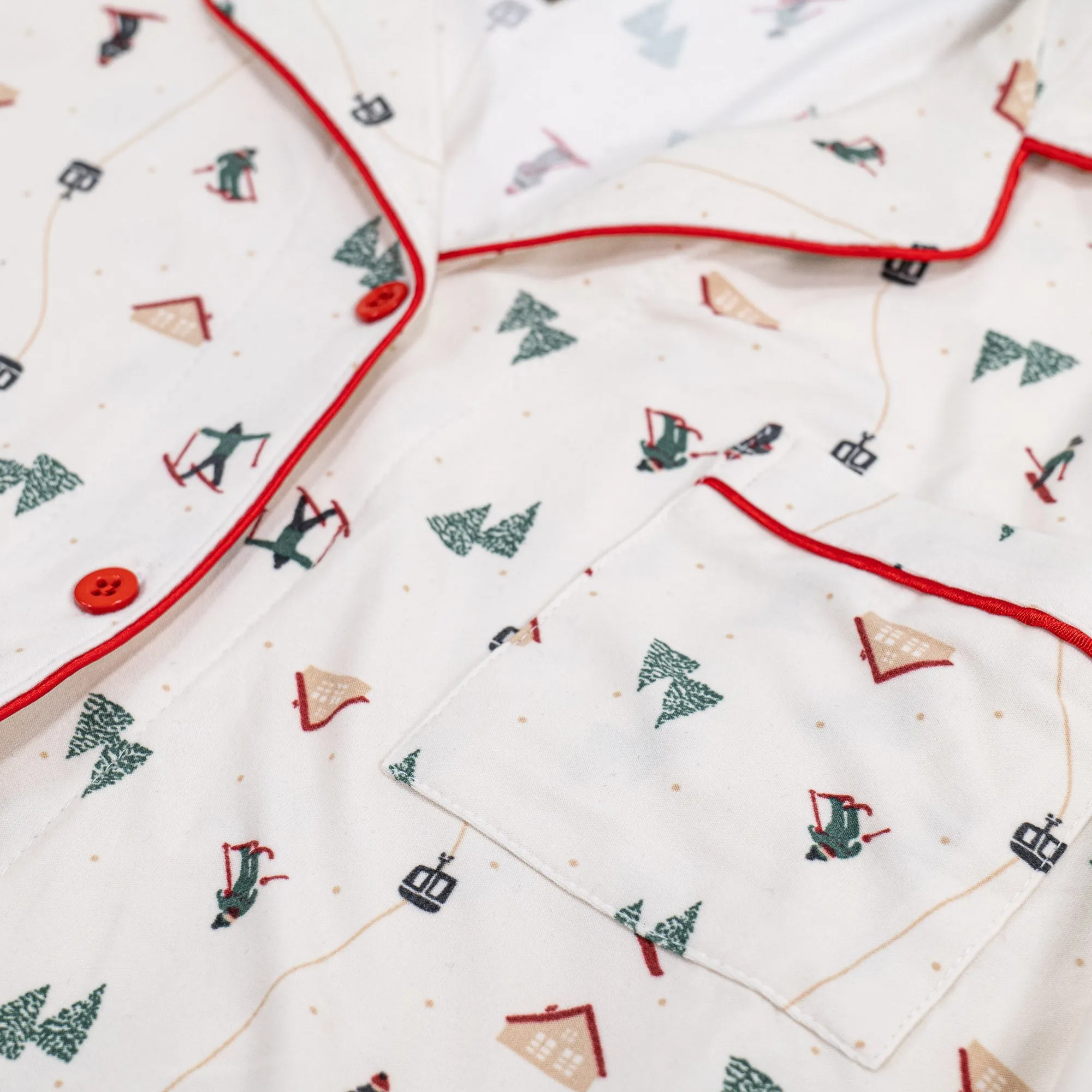 Women's Ski Scene Jersey Christmas Pyjamas