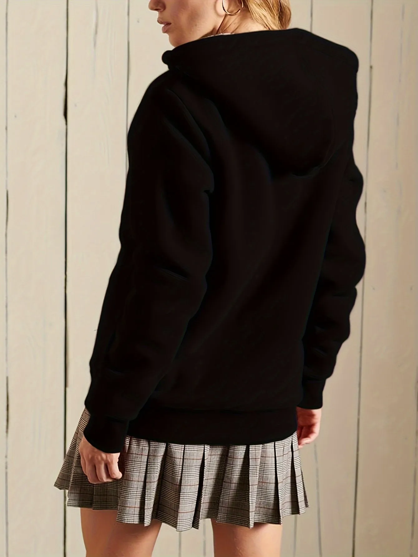 Women's Zip Up Sherpa Hoodie Jacket