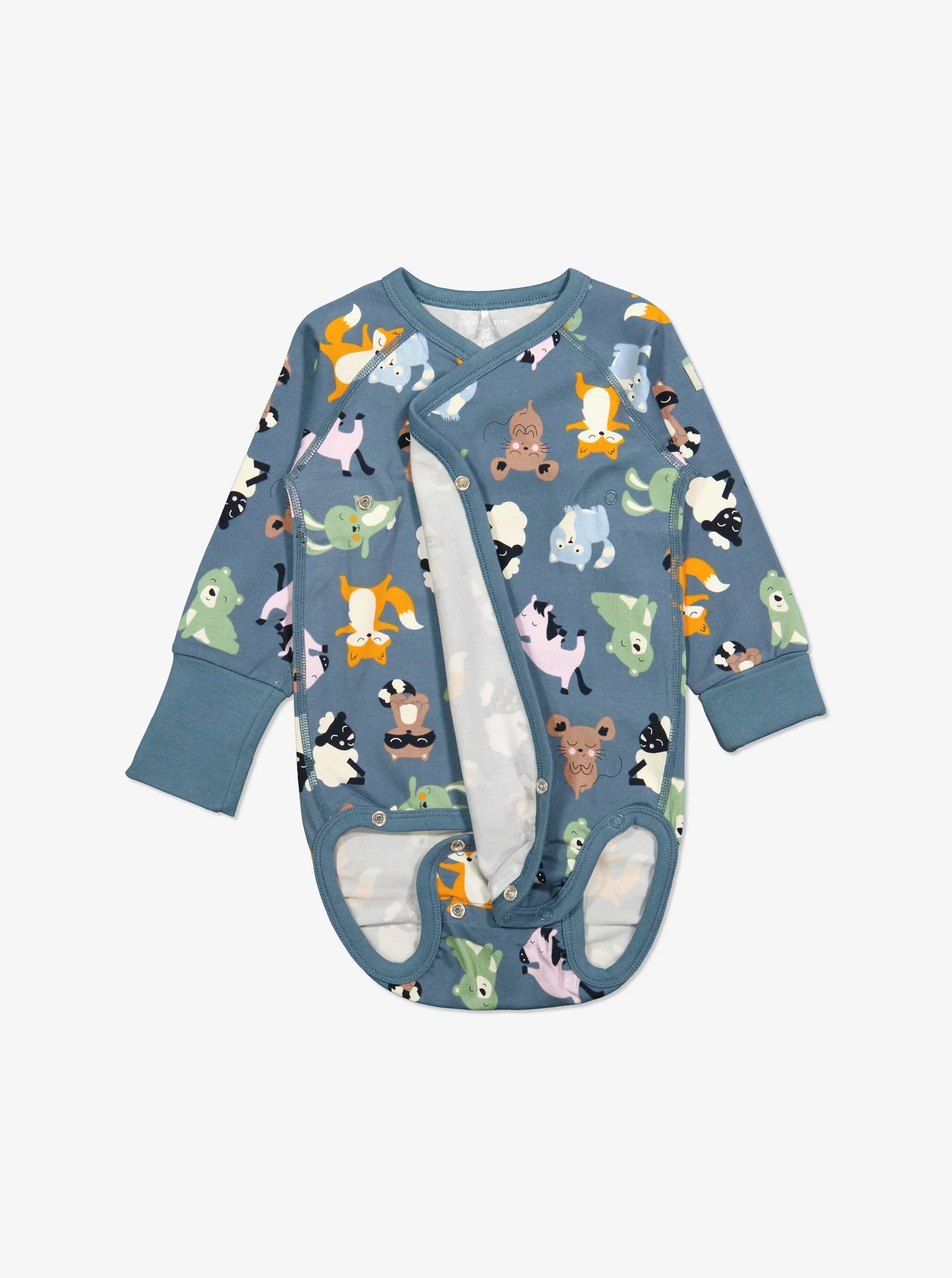 Zen Friends Print Wraparound Babygrow