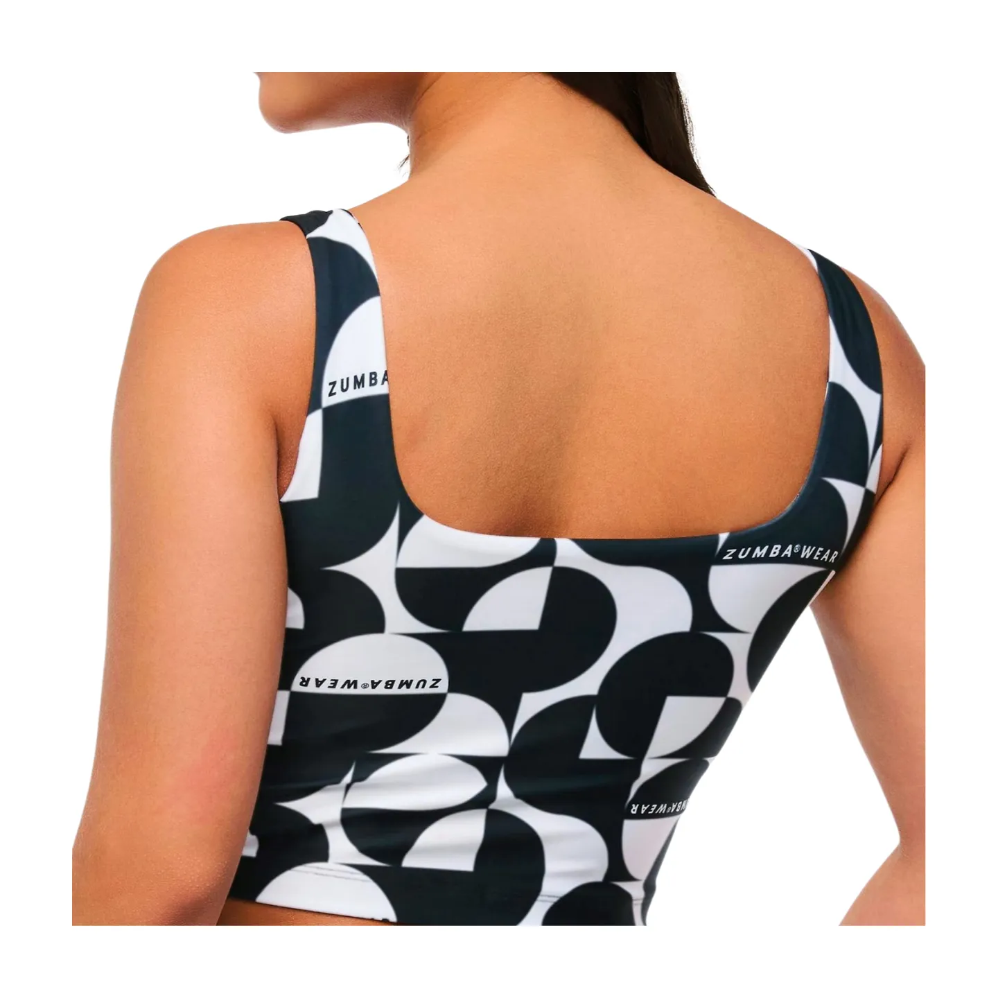 Zumba Haus Square Neck Crop Tank With Shelf Bra (Special Order)